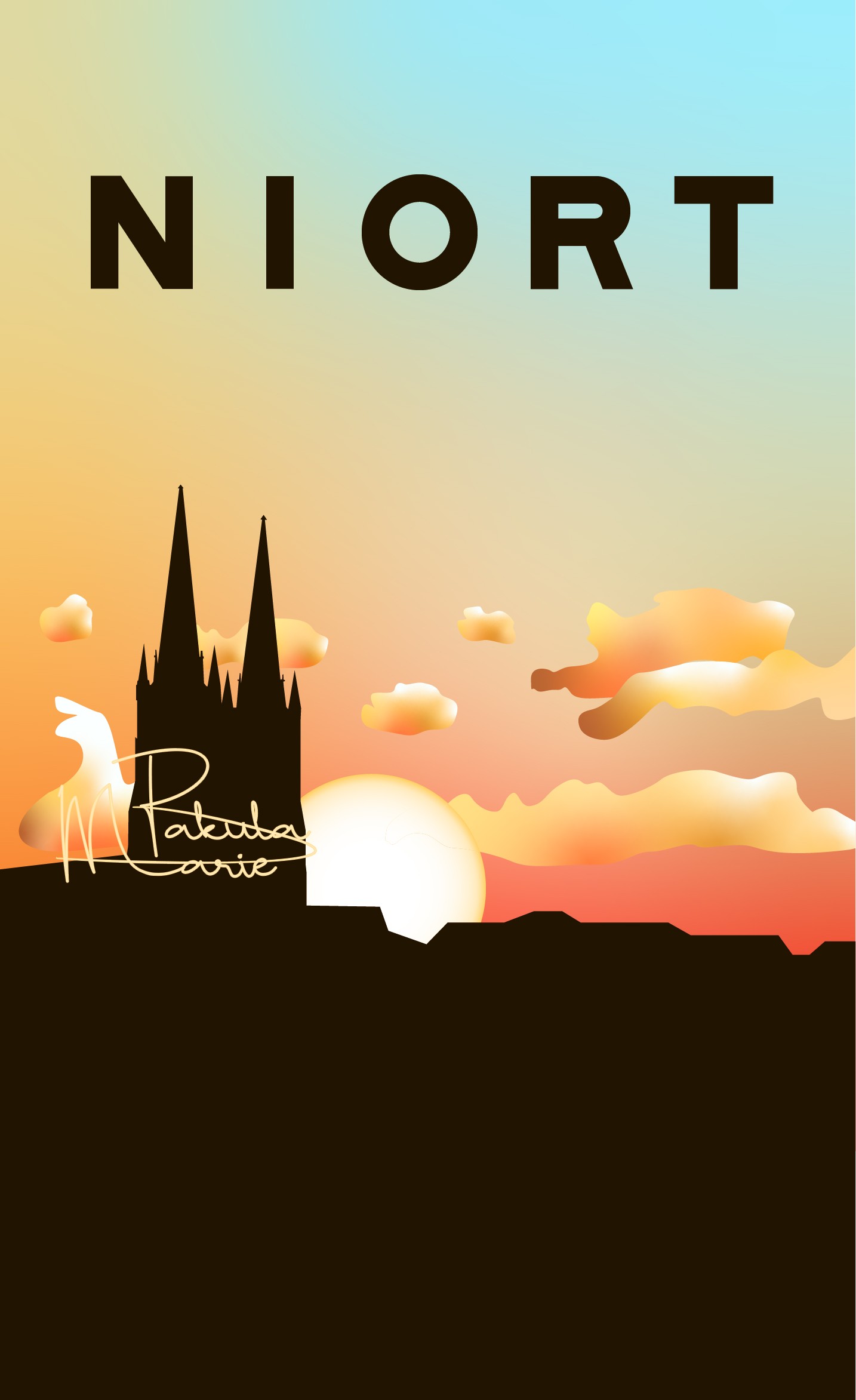 Logo on colored background